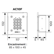 Clavier encastré AC10F - AIPHONE 120151