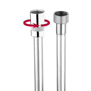 Flexible en nylon 125 cm 1/2” x 1/2” F écrou conique tournant chromé Cromolux - Bossini A00167B030