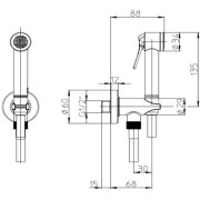 Ensemble WC avec flexible et douchette Nickel satiné APICE - BOSSINI CE4002B094