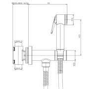 Kit mitigeur progressif WC, douchette et flexible 125 cm or Paloma-flat - Bossini E37011021