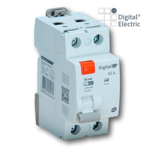 Interrupteur Différentiel 2x63A/30mA Type AC - Digital electric 03414