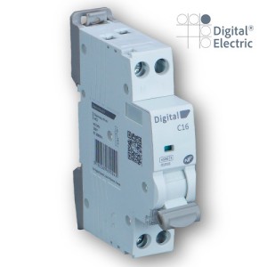 Disjoncteur 16A Ph/N C6 kA - Digital electric 01516