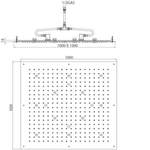 Pomme de tête pour chromothérapie chromé Dream - Bossini WI0373030