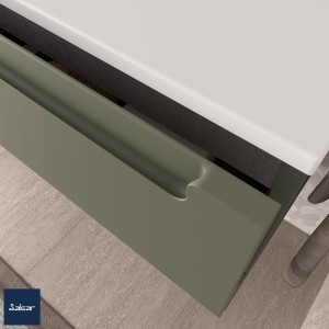 Meuble de salle de bain MONTERREY 900 2 tiroirs métal.GREEN FOREST 897x540x450mm - SALGAR 96500 