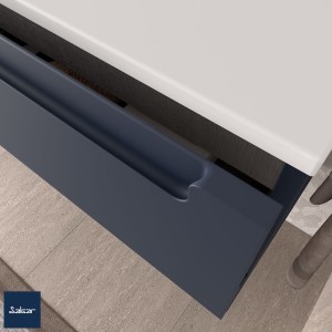 Meuble de salle de bain MONTERREY 900 2 tiroirs métal.NIGHT BLUE 897x540x450mm - SALGAR 96498 