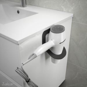 SUPPORT SÈCHE CHEVEAUX noir - SALGAR 86184 