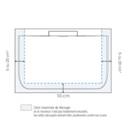 Receveur extra-plat 100x80 Kineline BPC blanc - KINEDO RD2000