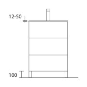 Ensemble de 4 pieds 100 mm blanc - SALGAR 97249 