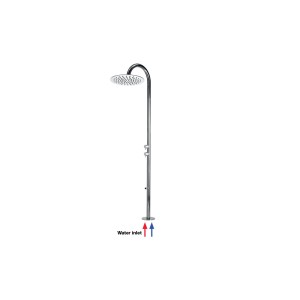 Colonne de douche extérieure à mitigeur double progressif chromé Tetis - Bossini L00389030