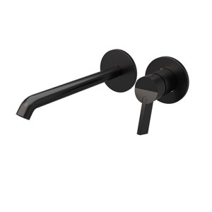 Lavabo Mural Piega Avec Rosaces 225 Chrome Noir Brosse  - CRISTINA ONDYNA PA25975I