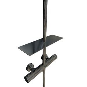 Porte savon pour colonnes cristina chrome noir brosse - CRISTINA ONDYNA AB00375 