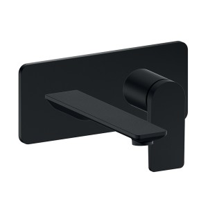 Façade mitigeur lavabo encastré ac plaque bec 185 mm blackma - CRISTINA ONDYNA BA25613 