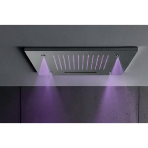 Ciel de pluie carrée 50 cm avec cascade et brumisateur Chromothérapie HYDROTHERAPIE - CRISTINA ONDYNA TT50051