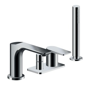 Mitigeur bain-douche 4 trous sur gorge chromé - CRISTINA ONDYNA BA18151 