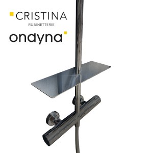 Porte savon pour colonnes cristina metal brosse - CRISTINA ONDYNA AB00377 