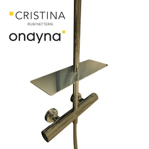 Porte savon pour colonnes cristina or brosse - CRISTINA ONDYNA AB00396P 