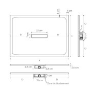Receveur extra-plat 80x80 Kinemoon Style blanc  - KINEDO RD752