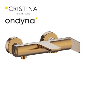 Mitigeur bain douche mural or rose brosse - CRISTINA ONDYNA BA10734P 