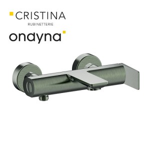 Mitigeur bain douche mural chrome noir brosse - CRISTINA ONDYNA BA10775 