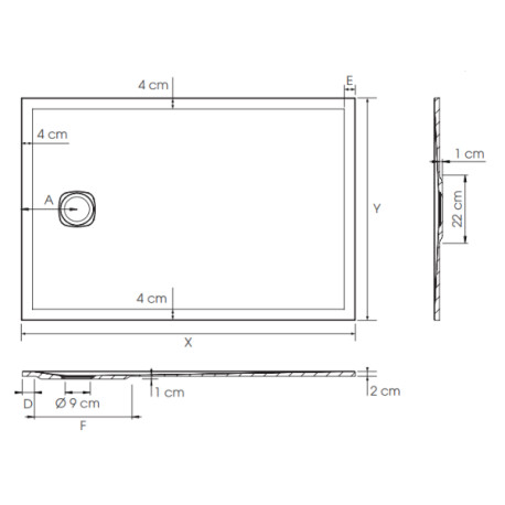 Receveur extra-plat 80x80 kineone blanc - KINEDO RD980
