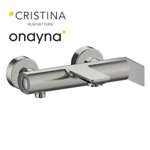 Mitigeur bain douche mural metal brosse - CRISTINA ONDYNA BA10777 