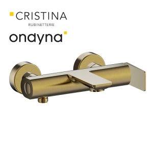 Mitigeur bain douche mural or brosse - CRISTINA ONDYNA BA10796P 