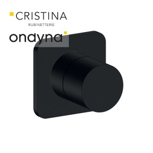 Inverseur blade encastre complet 2 sorties black mat  - CRISTINA ONDYNA BA68313 