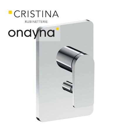 Façade douche encastree mitigeur 2 sorties chromé - CRISTINA ONDYNA BA68951 