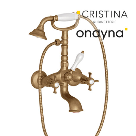 Bain/douche chambord + accessoires vieux bronze mat - CRISTINA ONDYNA CH10293 