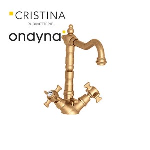 Lavabo chambord bec potence mobile vieux bronze mat +vidage - CRISTINA ONDYNA CH11193 