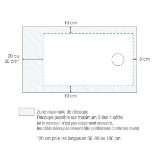 Receveur extra-plat 90X90 Kinesurf Nova Blanc mat - KINEDO RD1231BM