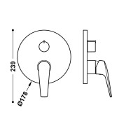 Mitigeur douche encastré 2 voies Rapid-box Or Rose Mat 24K - TRES 28128110OPM 