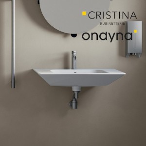 Vasque confort pmr 60x55 céramique blanc brillant - CRISTINA ONDYNA CT605501 