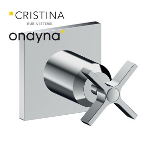 Façade externe cross road pour robinet d'arret chrome - CRISTINA ONDYNA CR71051 