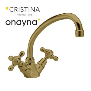 Évier impero bec col de cygne vieux bronze mat - CRISTINA ONDYNA KI46293 