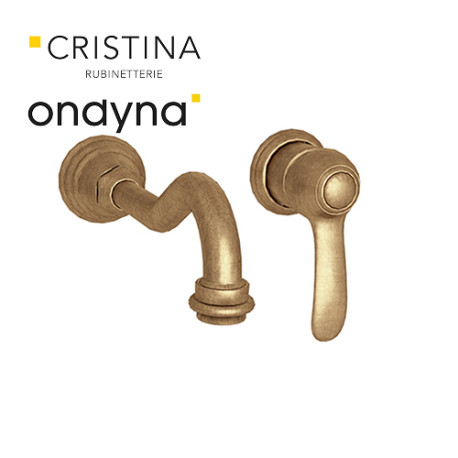 Lavabo museo mural 2 trous encastre vieux bronze mat - CRISTINA ONDYNA MU11493 