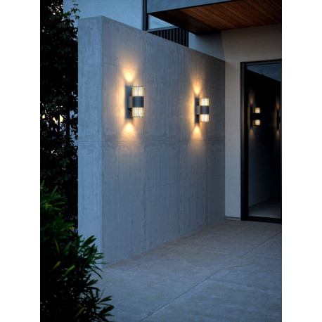 Applique murale - ALUDRA - Aluminium - Seaside anthracite -  E27 DESIGN FOR THE PEOPLE 2418121250 