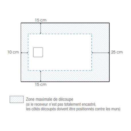 Receveur extra-plat 120X70 Kinecity Blanc PN24 - KINEDO RD1328