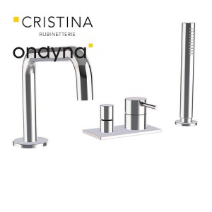 Mitigeur bain-douche 4 trous sur gorge chromé phi - CRISTINA ONDYNA PH18151 