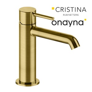 Lavabo mitigeur regular ac vidage up&d laiton phi or brosse - CRISTINA ONDYNA PH22096P 