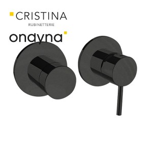 Mitigeur douche phi 2 sorties instal. horizontale blackmat - CRISTINA ONDYNA PH63213 