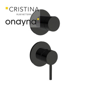 Mitigeur douche phi 2 sorties instal. verticale blackmat - CRISTINA ONDYNA PH66213 