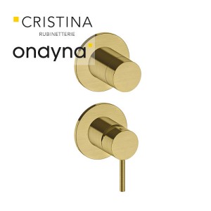 Mitigeur douche phi 2 sorties instal. verticale or brosse - CRISTINA ONDYNA PH66296P 