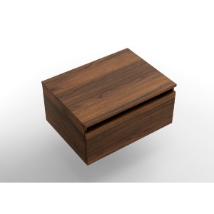 Coquette de salle de bain 100cm 1 tiroir Noyer maya Domus - SALGAR 113917