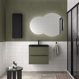 Meuble Salle De Bain Biba 600 2 Tiroirs Green Forest 598 X 540 X 450 Mm - SALGAR 113827 