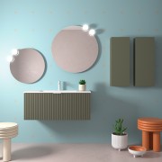 Meuble de salle de bain BIBA 1000 1 tiroir et 1 tiroir intérieur GREEN FOREST - SALGAR 103052 