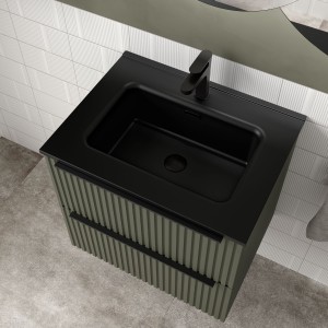 Meuble Salle De Bain Biba 600 2 Tiroirs Green Forest 598 X 540 X 450 Mm - SALGAR 113827 