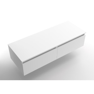 Ensemble Salle De Bains Coquette Domus 120 2 Tiroirs White Satin - SALGAR 113922 