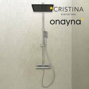 Colonne de douche thermostatique prime ac porte savon - CRISTINA ONDYNA SP28351 