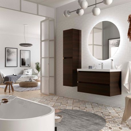 Meuble Salle De Bain Mara 1000 2 Tiroirs Avec Frein Eucalyptus Océanie 997 X 540 X 452 Mm - SALGAR 114010 